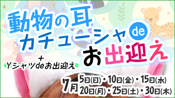 動物の耳カチューシャ+Yシャツdeお出迎え